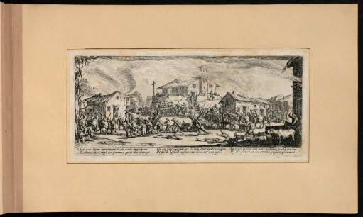 [Pillage et incendie d'un village]
