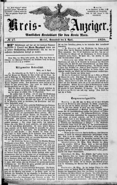 Titelseite einer Zeitung