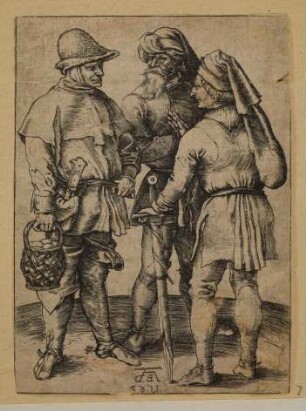 Drei Bauern im Gespräch