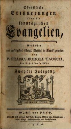 Christliche Erinnerungen über die sonntäglichen Evangelien, 2