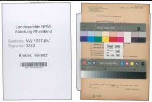 Entnazifizierung Heinrich Breder , geb. 05.10.1900 (Angestellter)