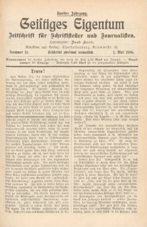 Nummer 15 (1. Mai 1906)