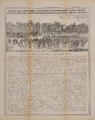 Die Volksversammlung auf dem Marktplatz zu Neumünster (20.7.1846)
