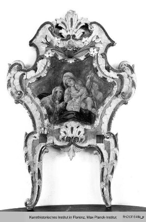 Kopf- und Fußteil einer Bahre : Außenseite einer Bahrentafel mit der mystischen Vermählung der heiligen Katharina von Siena