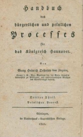 Theil 3: Peinlicher Proceß