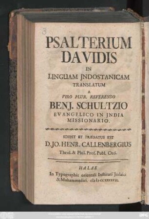 Psalterium Davidis In Linguam Indostanicam