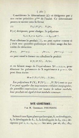Note géométrique.