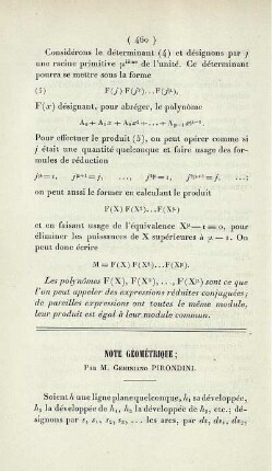 Note géométrique.