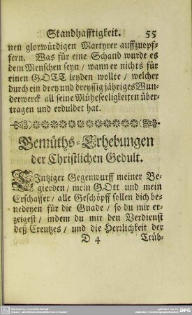 Gemüths-Erhebungen Der Christlichen Gedult