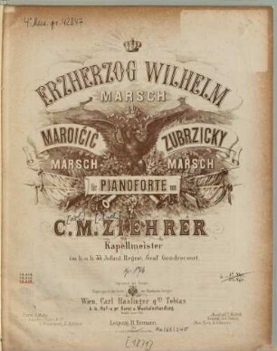 Zubrzicky-Marsch : für Pianoforte ; op. 176