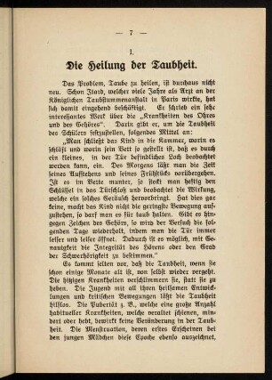 7-32, I. Die Heilung der Taubheit