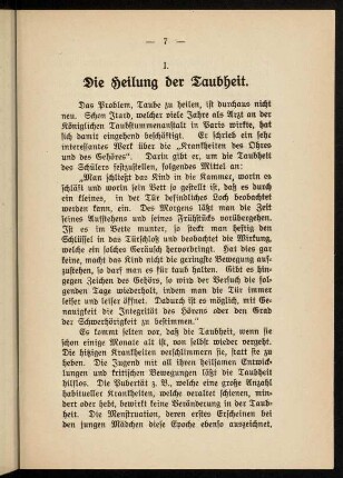 7-32, I. Die Heilung der Taubheit