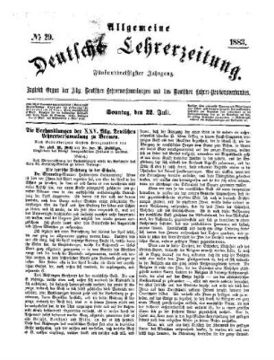 Die Verhandlungen der XXV. Allg. Deutschen Lehrerversammlung zu Bremen
