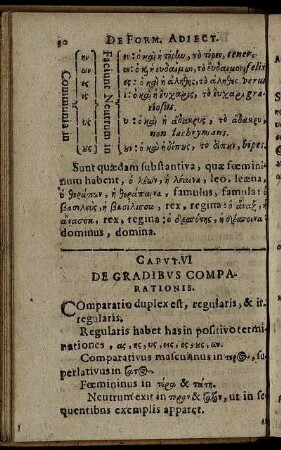 Caput VI. De Gradibus Comparationis.