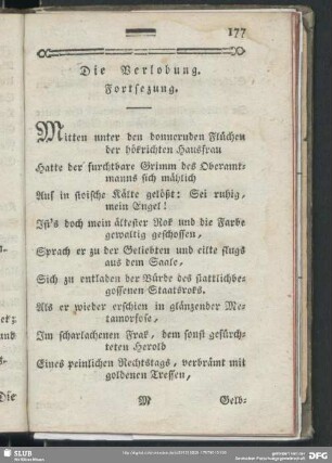 Die Verlobung. Fortsetzung