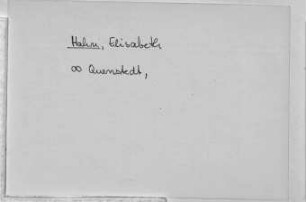 Hahn, Elisabeth - Hahn, Johann Bernhard
