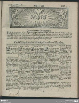 Das Evangelium, wie es beschrieben ist von Mattheo