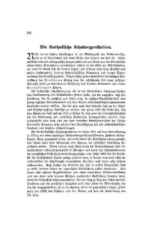 Die Katholische Schulorganisation