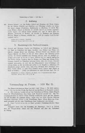 Versammlung zu Pernau. - 1418 Mai 15.