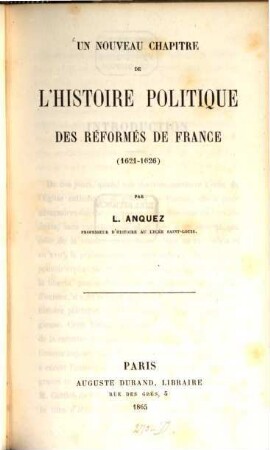 Un nouveau chapitre de l'histoire politique des réformes de France