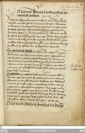 [Statuta Collegii priora promulgata anno 1504]
