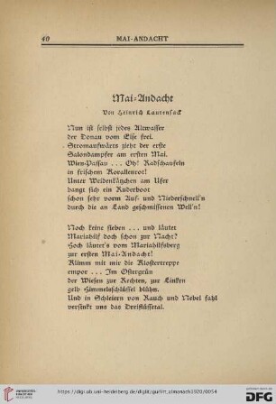 Mai-Andacht