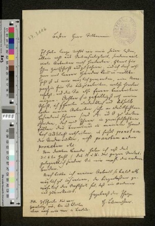 Brief an Silbermann