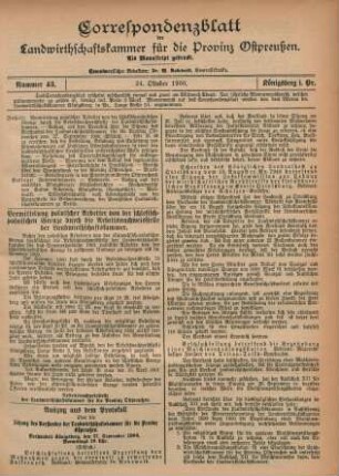 Nummer 43. 24. Oktober 1900.