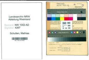 Entnazifizierung Mathias Schulten, geb. 27.04.1897 (Verw.Angest.)