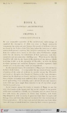 Book I: Egyptian architecture