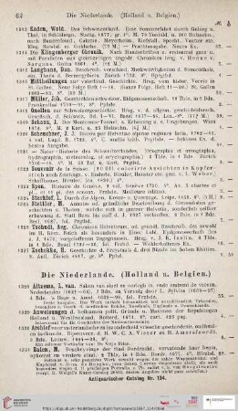 Die Niederlande. (Holland u. Belgien) (Nr. 1328 - 1409)