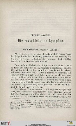 Die verschiedenen Lymphen