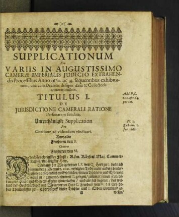 [Titulus I.- Titulus III.]