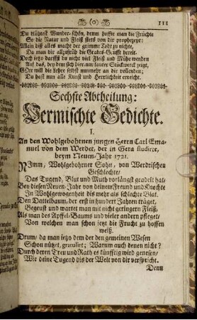 Sechste Abtheilung. Vermischte Gedichte.