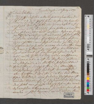 Brief an Herrn Bassenge
