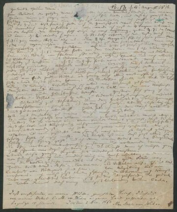 Brief an Caroline von Weber : 04.08.1815