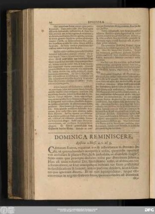 Dominica Reminiscere, Epistola 1. Thess. 4. 1. ad 9.