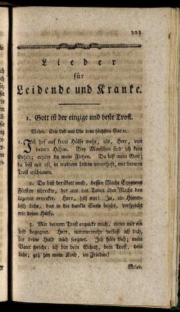 Lieder für Leidende und Kranke.