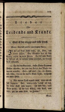 Lieder für Leidende und Kranke.