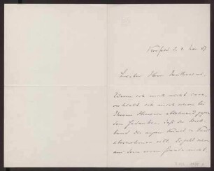 Schreiben an Hermann Muthesius (Brief)