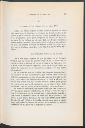 XI - Leyendas de La Habana en el siglo XVI