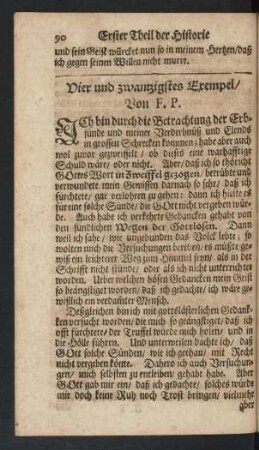 Vier und zwantzigstes Exempel/ Von F. P.