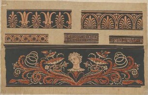 Zocher, Ernst; Studienzeichnungen nach Millin - Ornamente (Details)