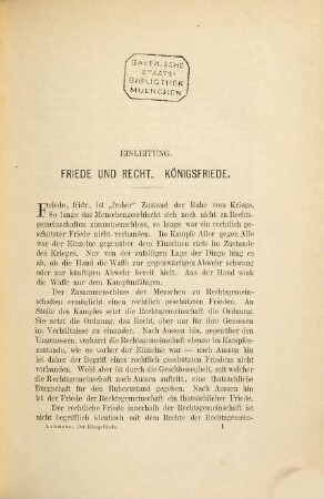 Der Königsfriede der Nordgermanen