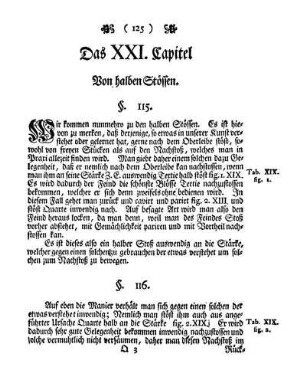 Das XXI. Capitel Von halben Stössen