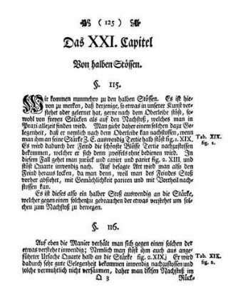 Das XXI. Capitel Von halben Stössen
