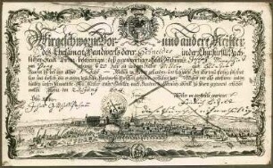 Geleitbrief des Schneiders Joseph Minarzick,1804