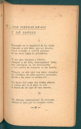 VI - Por tierras de sol y de sangre