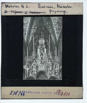 Meister HL, Hochaltarretabel des Breisacher Münsters : Gesprenge