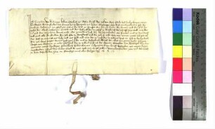 Stephan von Elchingen stellt dem Grafen von Helfenstein einen Lehenrevers aus über Lehengüter zu Donzdorf, Reichenbach und Hürbelsbach.